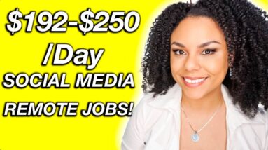 $250/Day, Social Media Jobs  Work From Home!