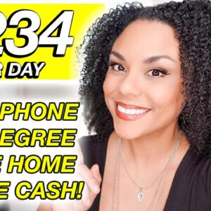 $234 Per Day  Work From Home Jobs, Non Phone  Free Cash For Home Office!