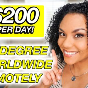 $200 Per Day Work From Home Job Available Worldwide!