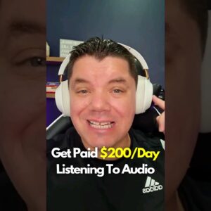 Get Paid $280 a Day Listening To Audio (Insane Side Hustle) 🔥 #Shorts
